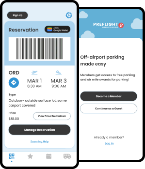 Images of the Preflight Mobile app